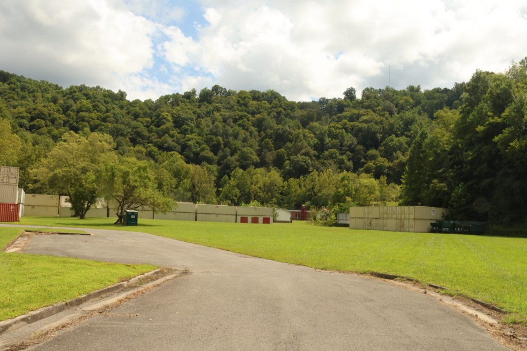 A lawn, drive, and low buildings in Dickenson County.