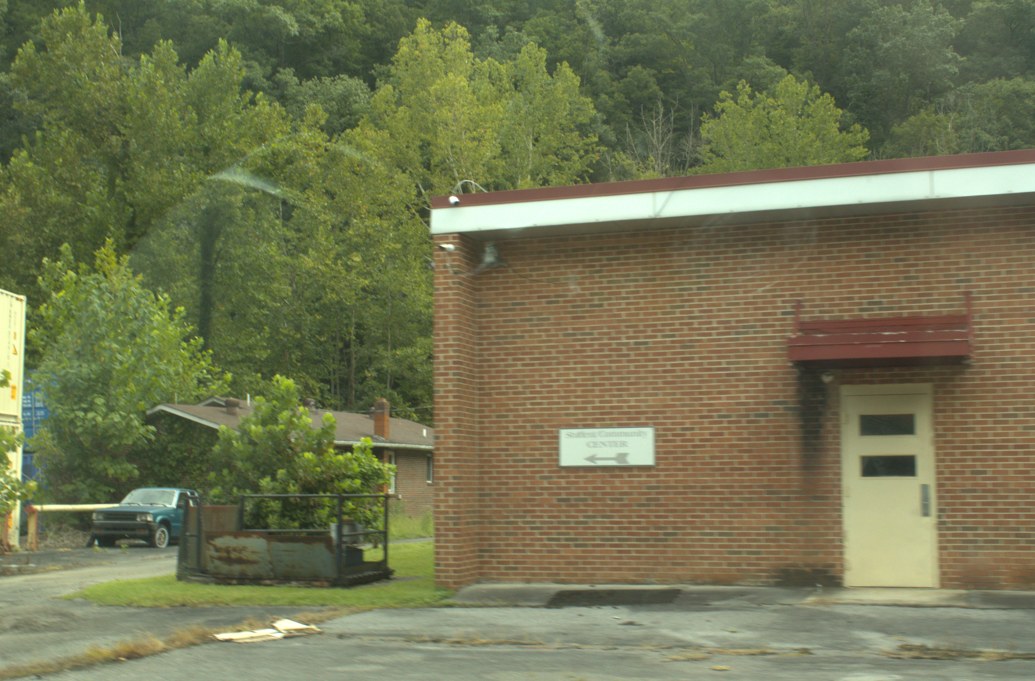 A brick building and service area in Dickenson County.